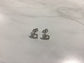 925 Sterling Silver Cubic Zirconia Heart Stud Earrings, 8mm