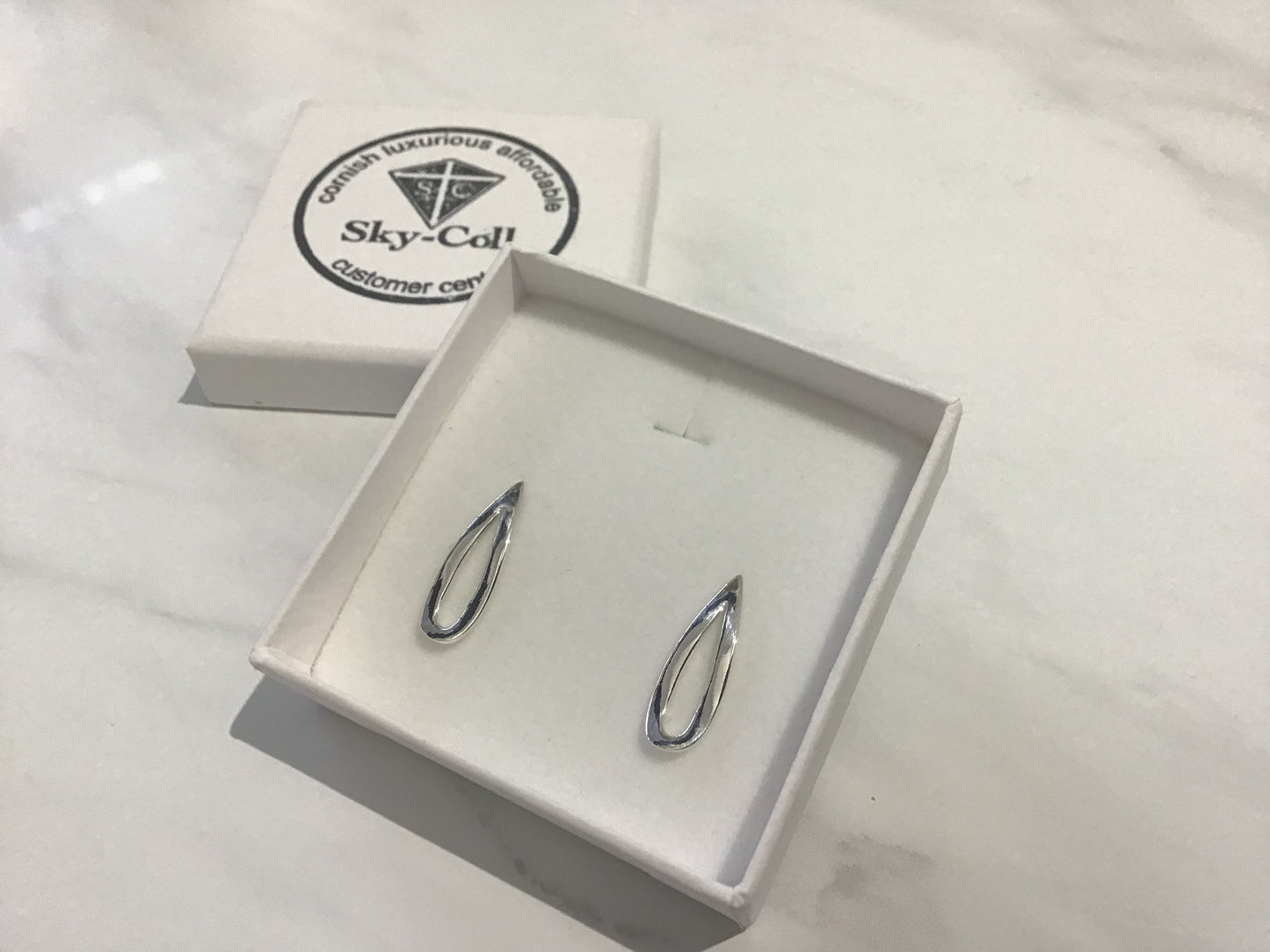 925 Sterling Silver Drop Earrings with Butterfly Fastener