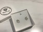 925 Sterling Silver Cubic Zirconia Heart Stud Earrings, 8mm