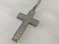 925 Sterling Silver Cubic Zirconia Sparkly Cross with 18” Silver Chain