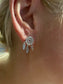 Dream Catcher Clear CZ Stud earrings Sterling Silver 925