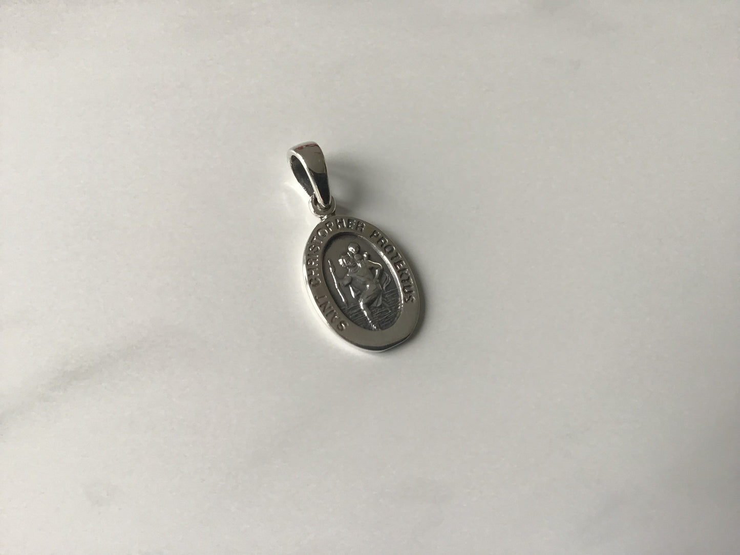 Genuine Sterling Silver St Christopher Pendent