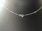 Genuine Sterling Silver Clear CZ (Cubic zirconia) Linked Double Heart Necklace