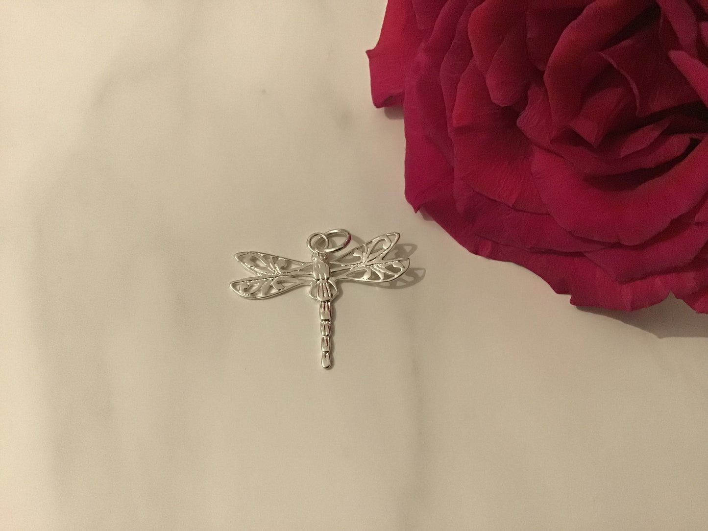 Genuine Sterling silver 925 Dragonfly Pendent