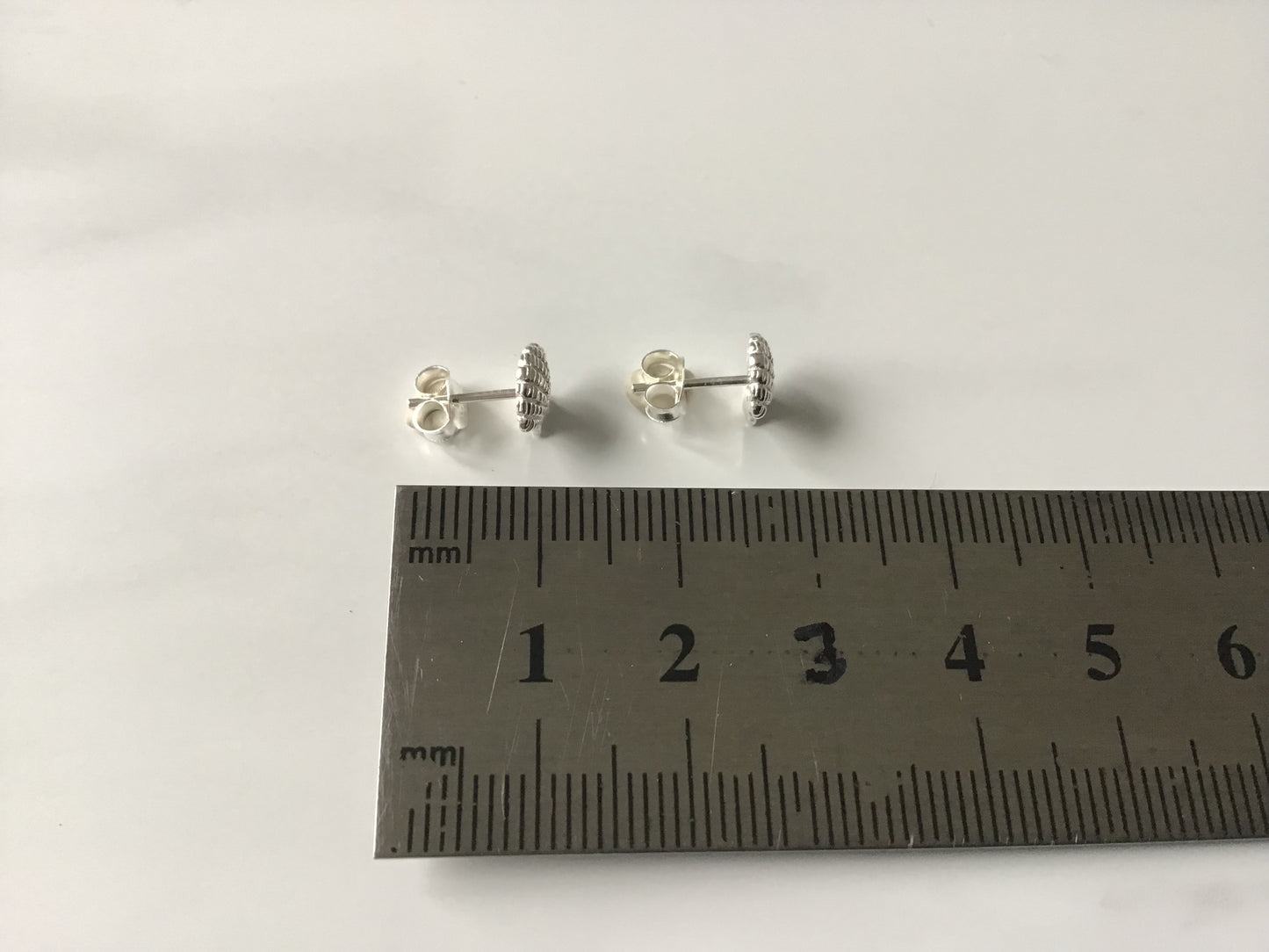 Genuine 925 Sterling Silver Small Shell Stud Earrings