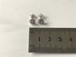 Genuine 925 Sterling Silver Amethyst CZ Square Sparkly Stud earrings